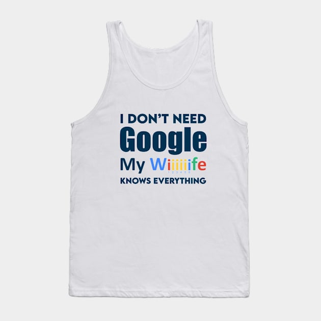 I Don't Need Google. Tank Top by TEEPOINTER